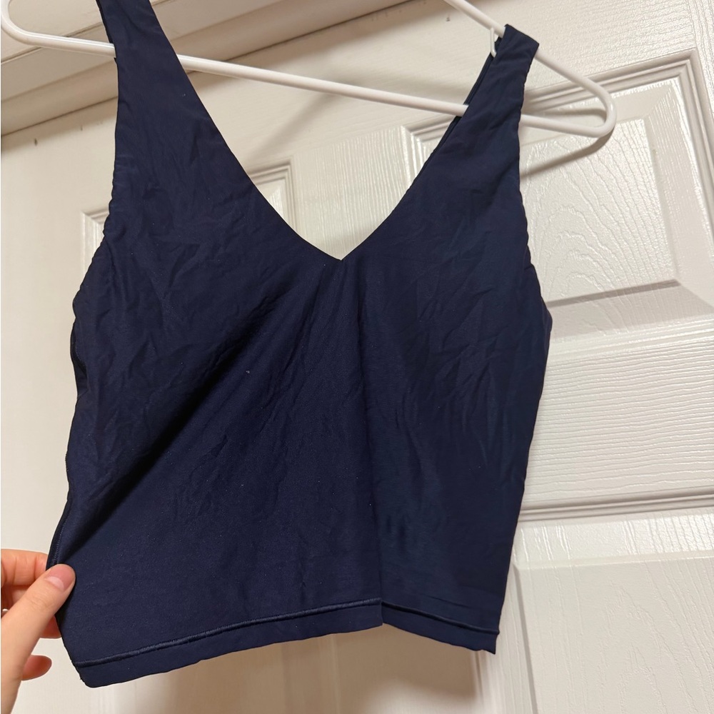 aerie Navy V-Neck Crop Tank - Picture 5 of 7